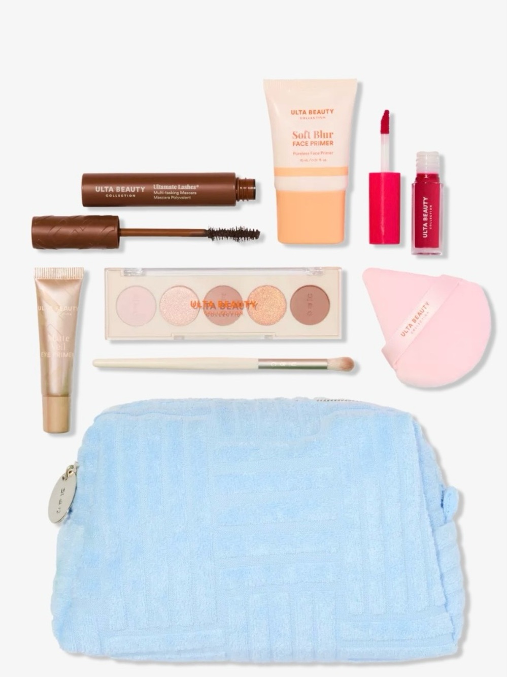 Ulta Beauty Women Makeup Set with Light Blue Pouch